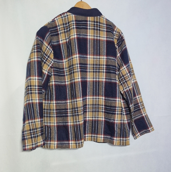Florentine Petites Canada Sz L Plaid Button-Up Over shirt - Picture 2 of 4